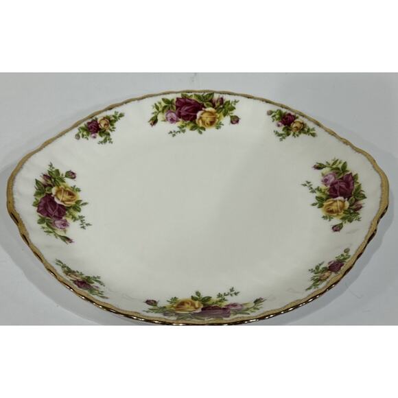 Royal Albert OLD COUNTRY ROSES Handled Cake Plate Bone China 10 inch England - Picture 1 of 4